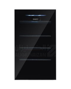 ثلاجة بنشمارك تبريد 3.2 قدم 92 لتر باب زجاج اسود