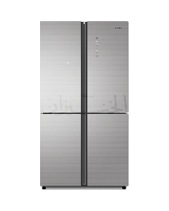 ثلاجة هاير 4 ابواب 17.8 قدم ، 505 لتر فضي كفاءة د