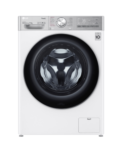 غسالة ال جي اتوماتيك امامية تنشيف 75% غسالة امامية 12 كجم ، 6 حركات ، تربو ووش ، واي فاي ، موتور الدفع المباشر بالذكاء الإصطناعي ابيض كفاءة أ