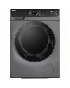 غسالة توشيبا اتوماتيك امامية كومبو تنشيف 100% انفيرتر 12 كيلو غسيل 8 كيلو تجفيف فضي
