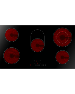 بلت ان ميديا سطح سراميك 90 سم تحكم لمس 9 درجات للحرارة اسود