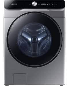 غسالة سامسونج اتوماتيك امامية كومبو تنشيف 100% 18 كيلو غسيل 11 كيبو تنشيف تحكم بالذكاء الاصطناعي، اتصال واي فاي، محرك دفع مباشر ، تقنية إيكو بابل فضي