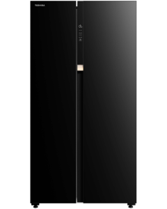 ثلاجة توشيبا دولابي انفيرتر 19.4 قدم 549 لتر اسود