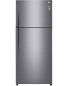 ثلاجة ال جي فريزر علوي مع ضاغط عكسي ذكي 18 قدم ، 509 لتر فضي كفاءة ج