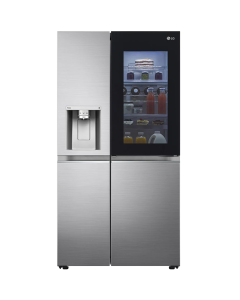 ثلاجة ال جي دولابي 21.7 قدم 617 لتر هايجين فريش و انستا فيو فضي بلاتيني كفاءة د