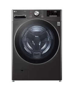 غسالة ال جي اتوماتيك امامية كومبو تنشيف 100% 21 كيلو غسيل ، 12 كيلو تجفيف الغسيل السريع | الإتصال الذكي استيل اسود