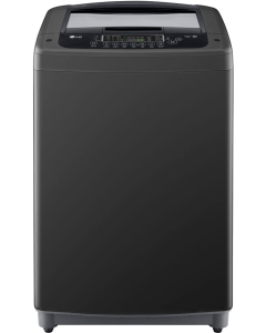 غسالة ال جي اتوماتيك علوية تنشيف 75% تنظيف الحوض ، محرك ذكي 15 كيلو اسود كفاءة هـ