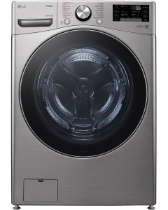 غسالة ال جي اتوماتيك امامية كومبو تنشيف 100% 19 كيلو غسيل 12 كيلو تنشيف فضي كفاءة ج