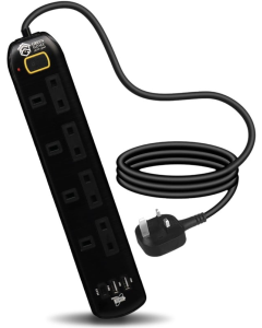 توصيلة جرين هوم 4 مقابس + 2 يو اس بي تايب سي 3 امتار اسود